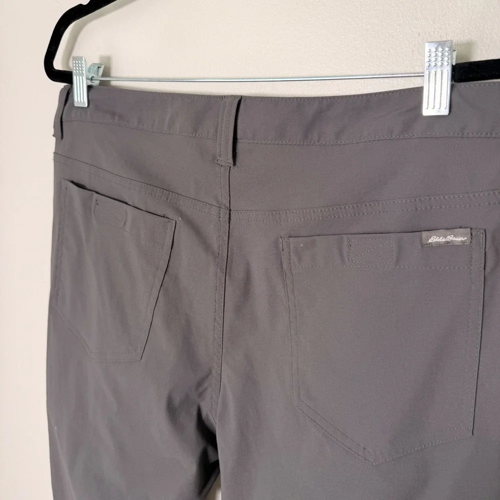 Eddie Bauer Hiking‎ Cargo Utility Pants (34x32) Gray Stretch Lightweight Flex